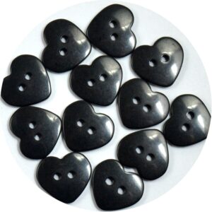 Botão Coração12030 - Preto